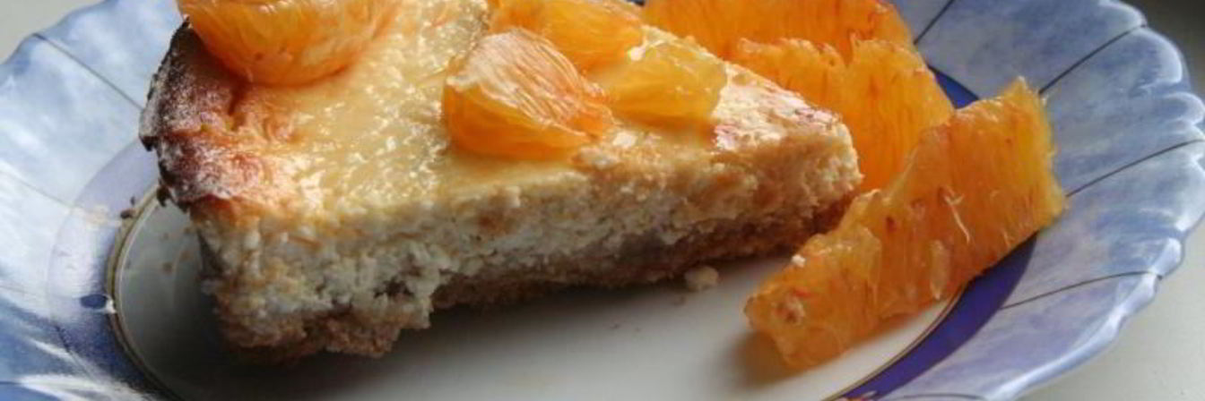 Чизкейк с творогом с выпечкой