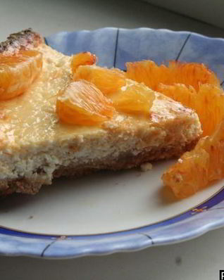 Чизкейк с творогом с выпечкой