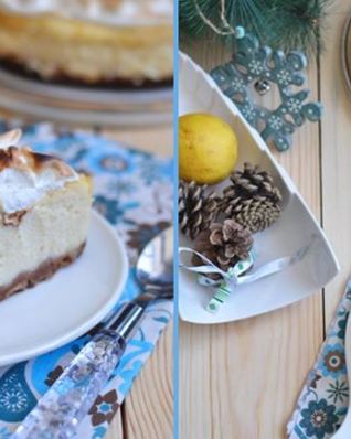 Лимонный чизкейк с запеченной меренгой