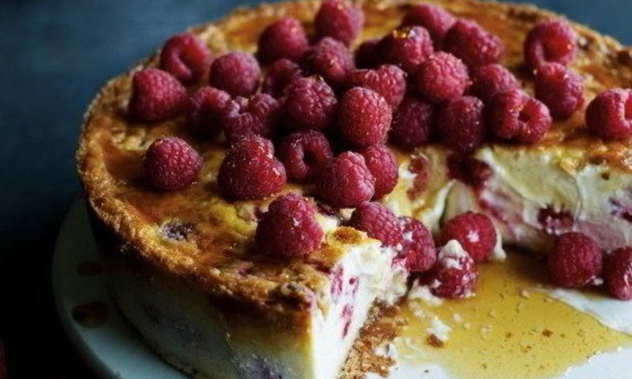 Рецепт малинового чизкейка без выпечки