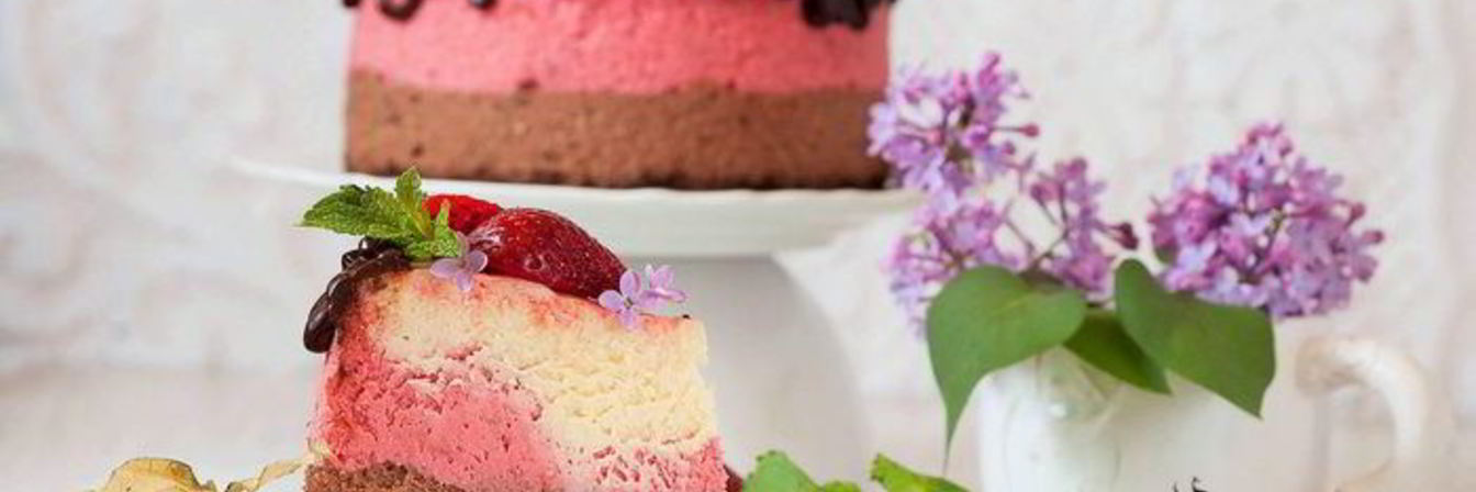 Шоколадно-вишневый чизкейк