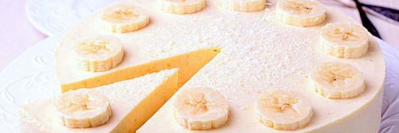 Творожно-банановый чизкейк без сахара