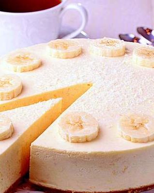 Творожно-банановый чизкейк без сахара