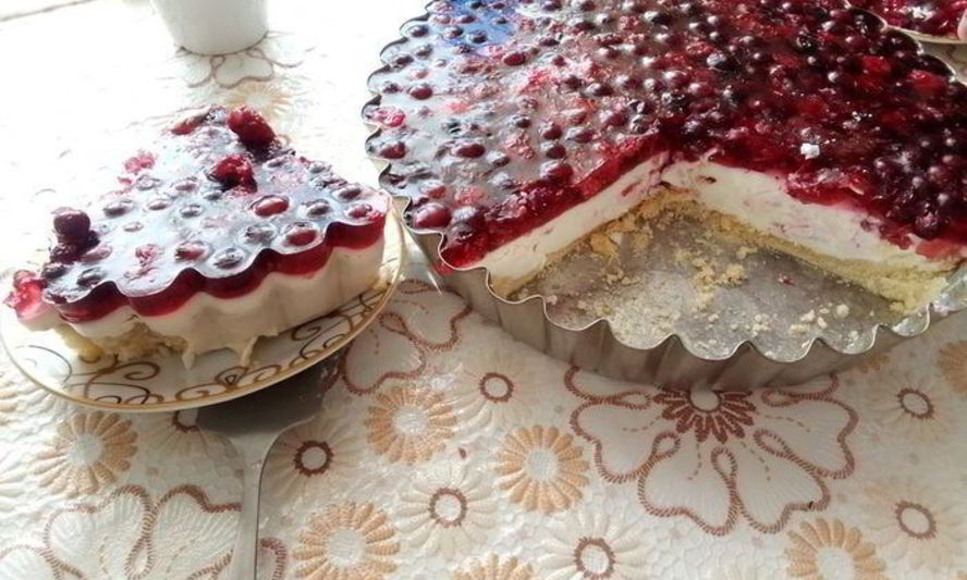 Рецепт творожно-ягодного чизкейк