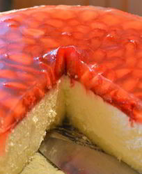 Творожный чизкейк с клубникой