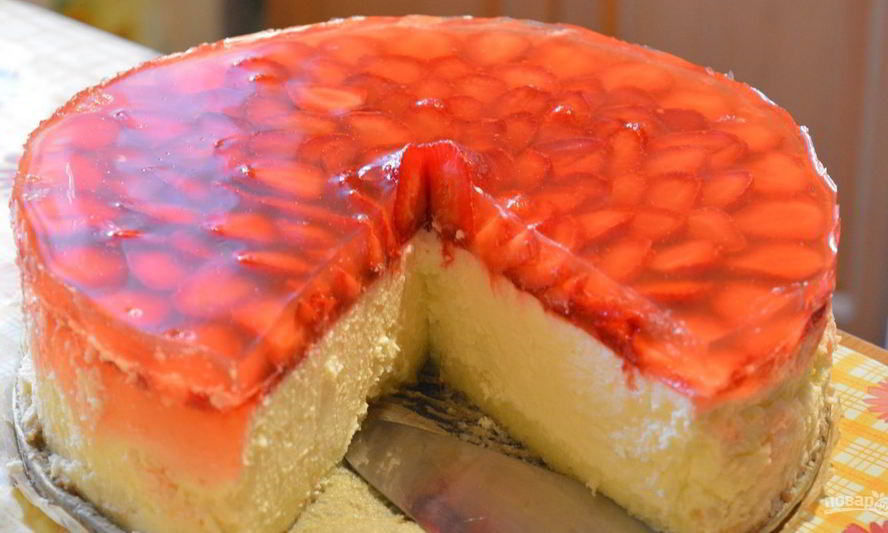 Рецепт творожного чизкейка с клубникой