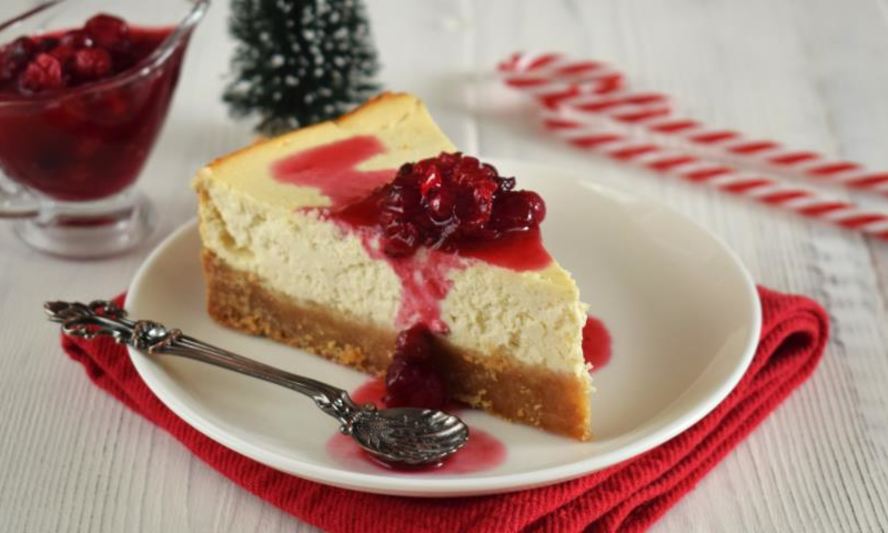Рецепт творожного чизкейка с клюквой