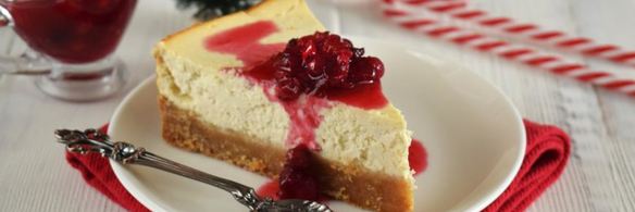 творожный чизкейк с клюквой