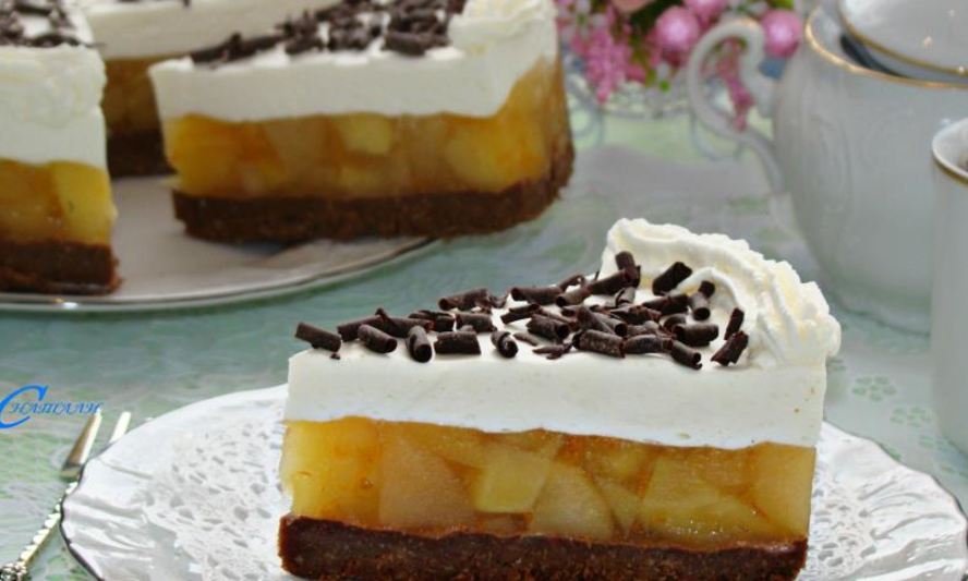 Рецепт яблочно-ванильного чизкейк