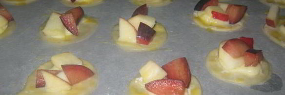 фруктовые слойки с кремом потисьер