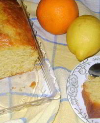 Апельсиново-лимонный кекс с шафраном