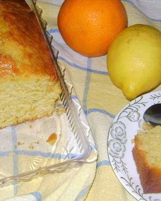 Апельсиново-лимонный кекс с шафраном