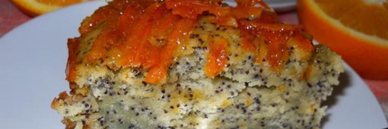 Апельсиновый кекс с маком