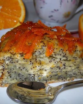 Апельсиновый кекс с маком