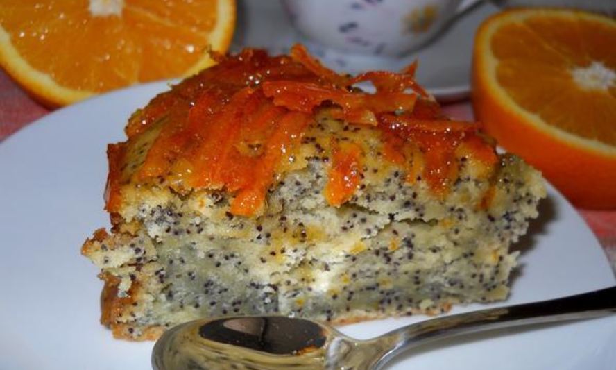 Рецепт апельсинового кекса с маком