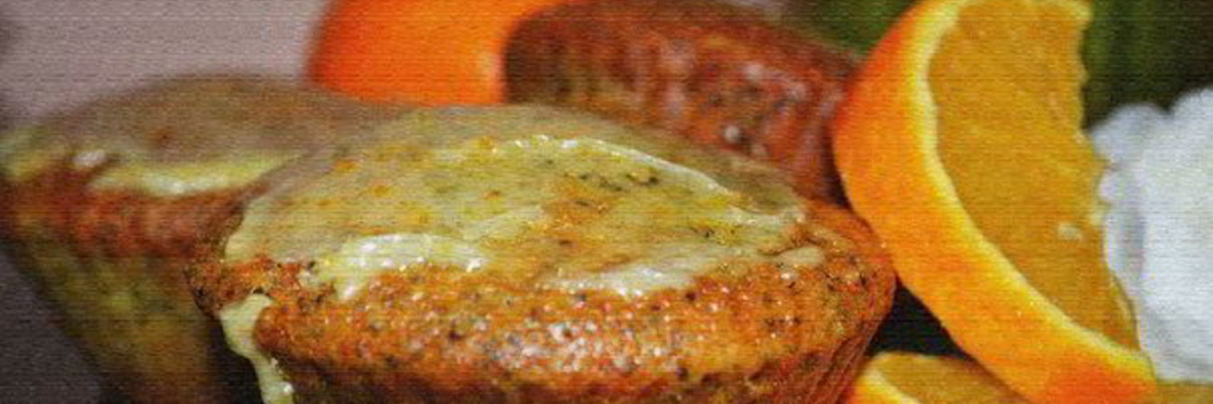 Апельсиновые капкейки с маком и ванильной глазурью