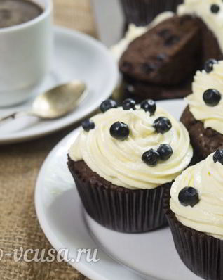 Капкейки с творожным кремом