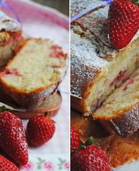 Кекс с клубникой