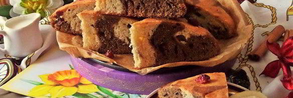 кекс с клюквой и кофе