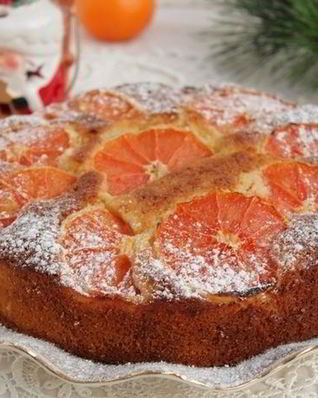 Кекс с красными апельсинами