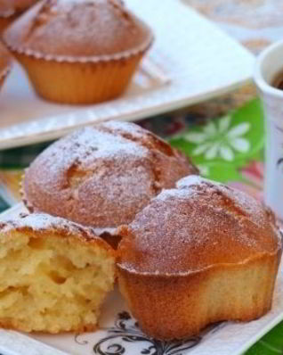 Кекс в формочках на кефире