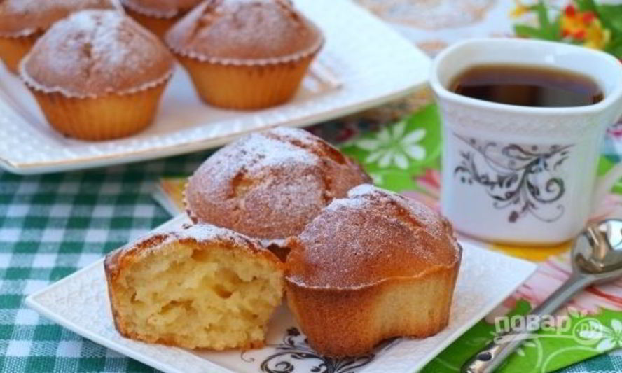 Рецепт кекса в формочках на кефире