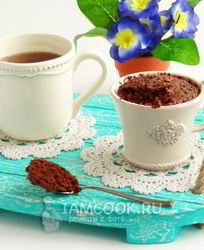 Кекс в микроволновке без яиц