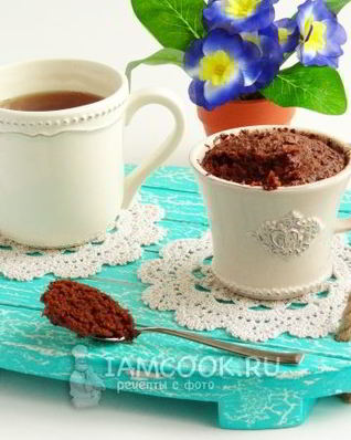 Кекс в микроволновке без яиц