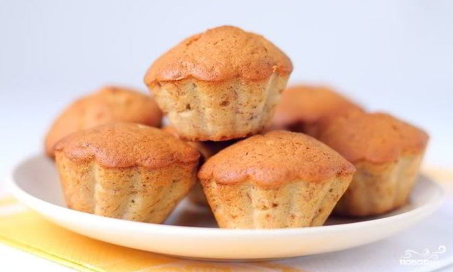 Рецепт кексиков банановых