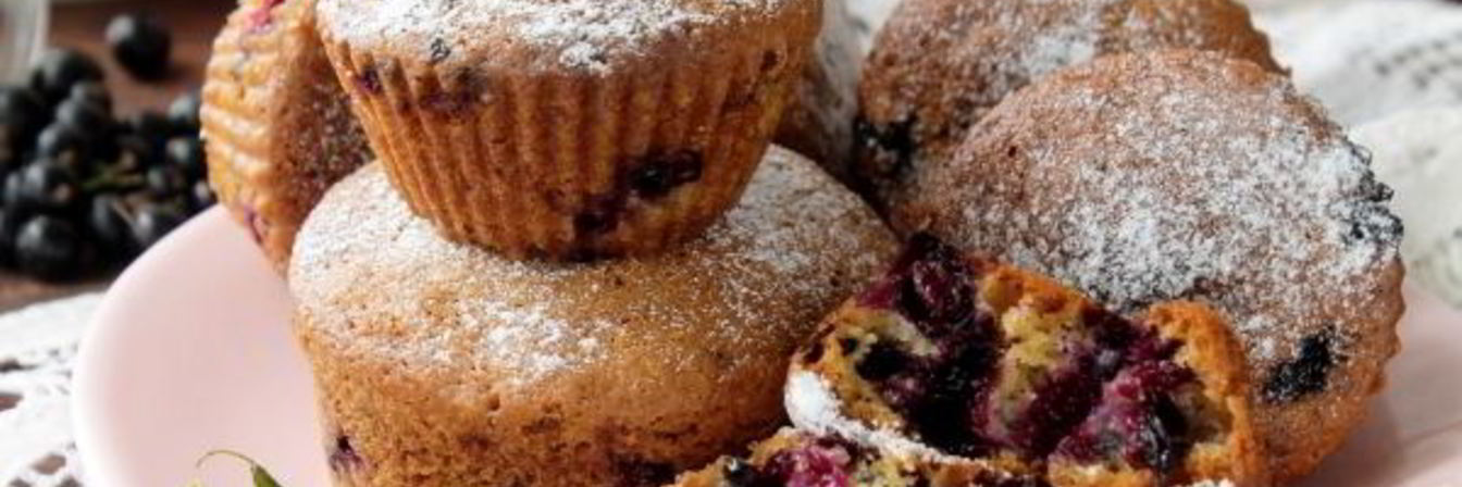 Кексы со смородиной