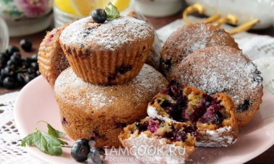 Рецепт кексов со смородиной