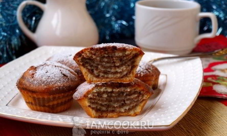 Рецепт кексов зебра на кефире