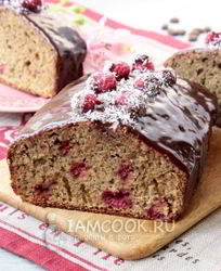 Кофейный кекс с малиной