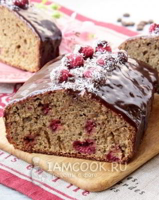 Кофейный кекс с малиной