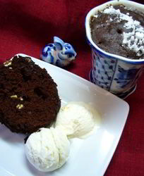 Кофейный кекс в микроволновке