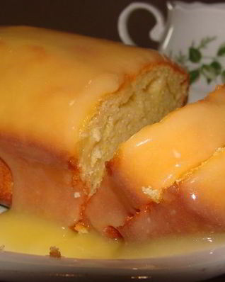 Лимонный кекс с лимонным курдом