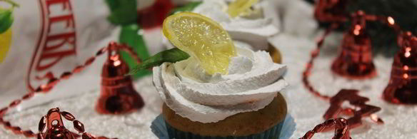 лимонные кексы заснеженный лимон