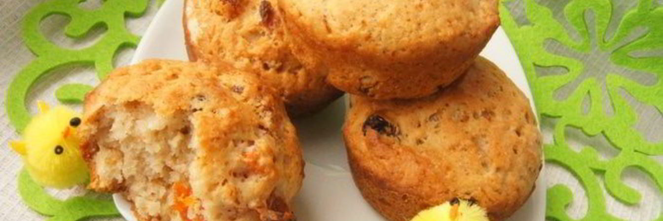 Постные кексы с курагой и изюмом