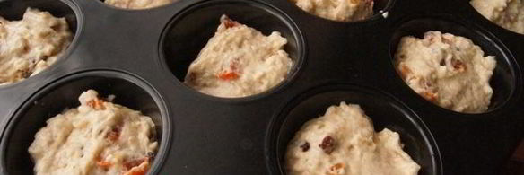 постные кексы с курагой и изюмом