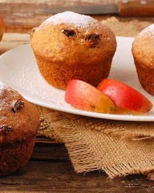 Постные яблочные кексы