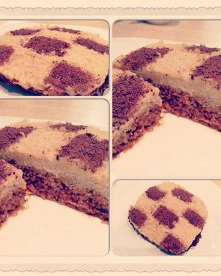 Шахматный кекс по сыроеду