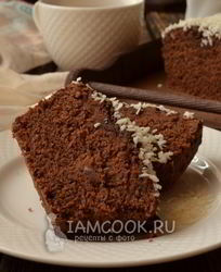 Шоколадно-кокосовый постный кекс