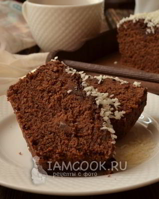 Шоколадно-кокосовый постный кекс