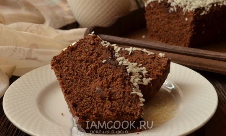 Рецепт шоколадна-кокосового постный кекс