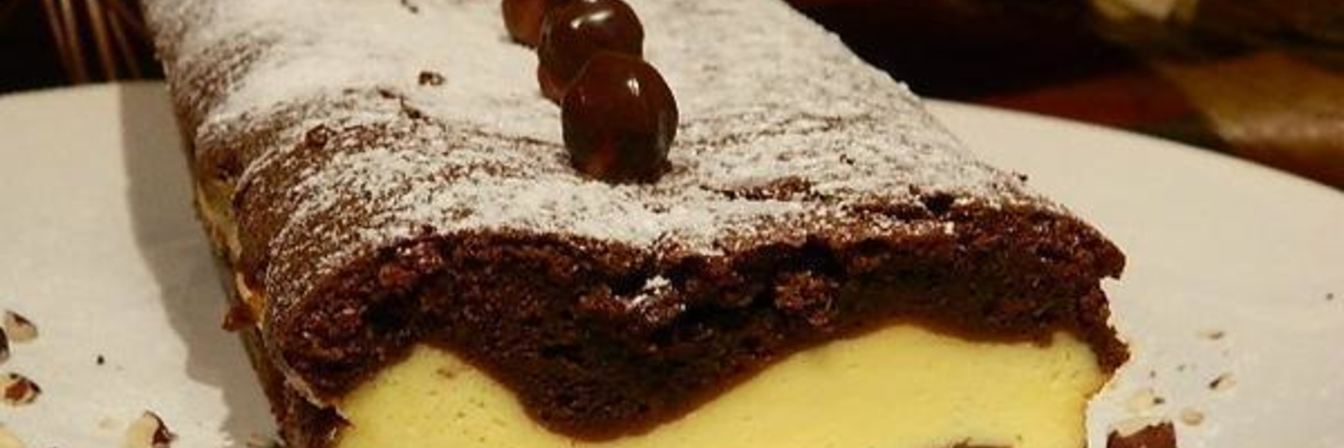 Шоколадно-творожный кекс