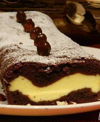 Шоколадно-творожный кекс