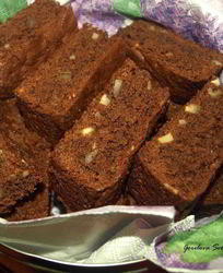 Шоколадный кекс с миндалем и орехами пекан