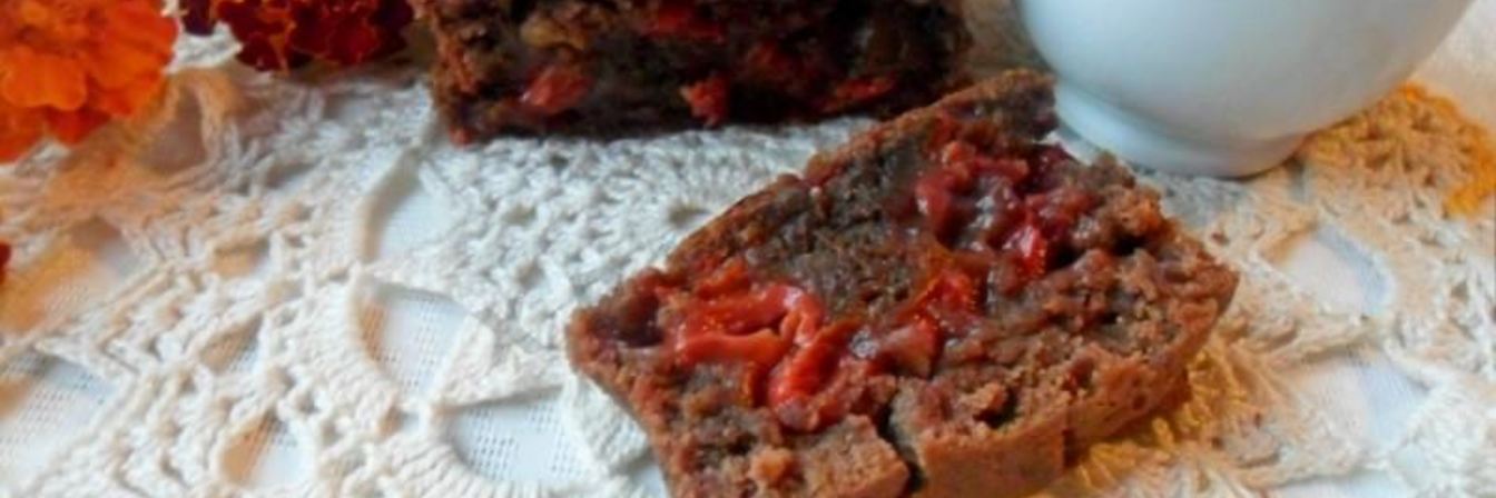 Шоколадный кекс с вишней на кефире