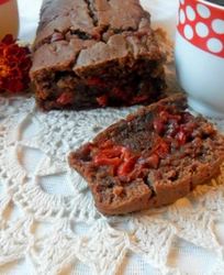 Шоколадный кекс с вишней на кефире