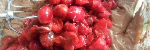 шоколадный кекс с вишней на кефире